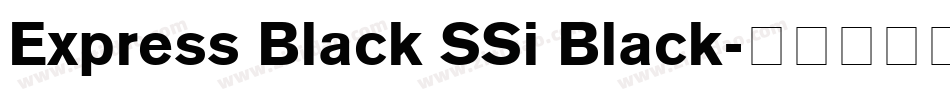 Express Black SSi Black字体转换